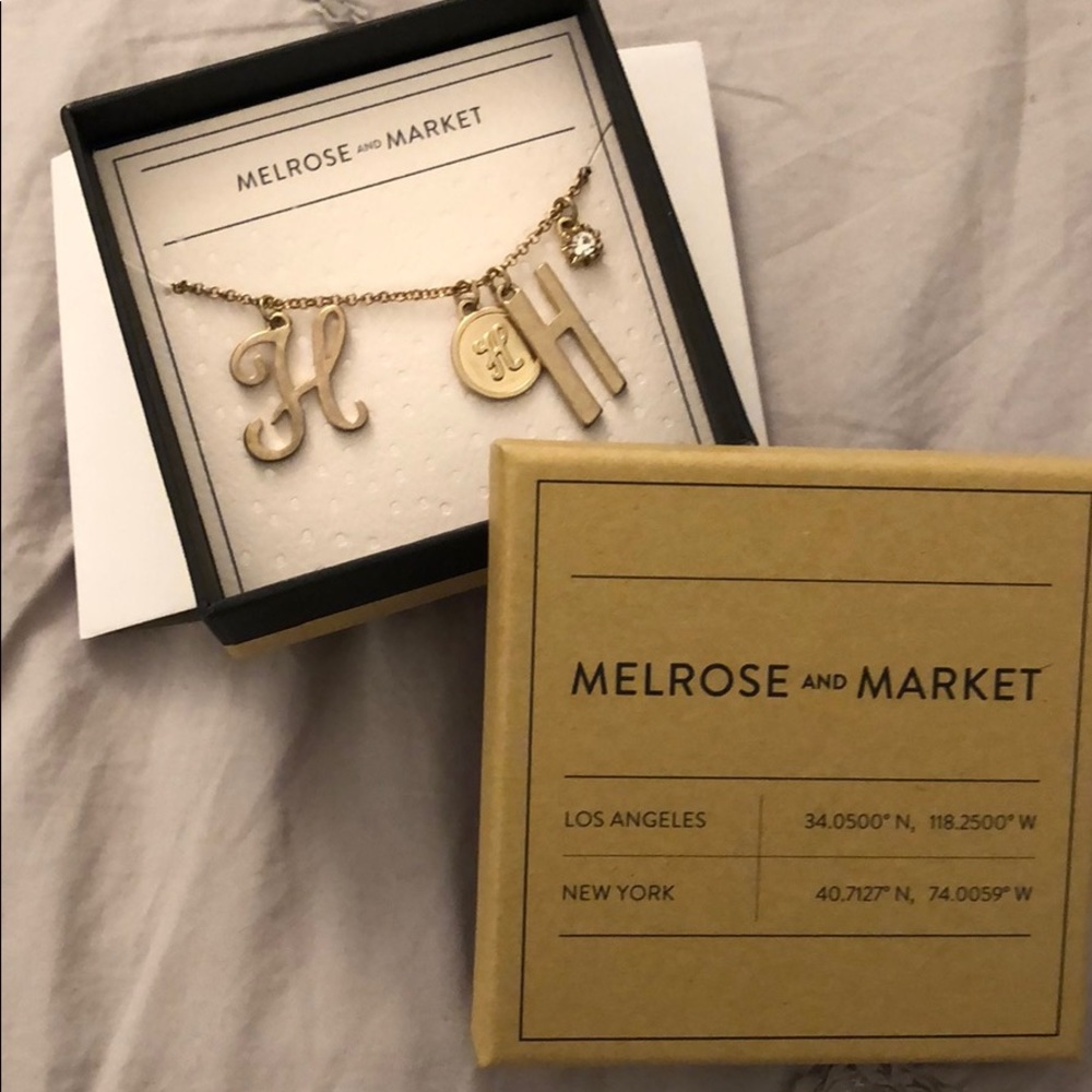 Brand new initial pendant charm necklace